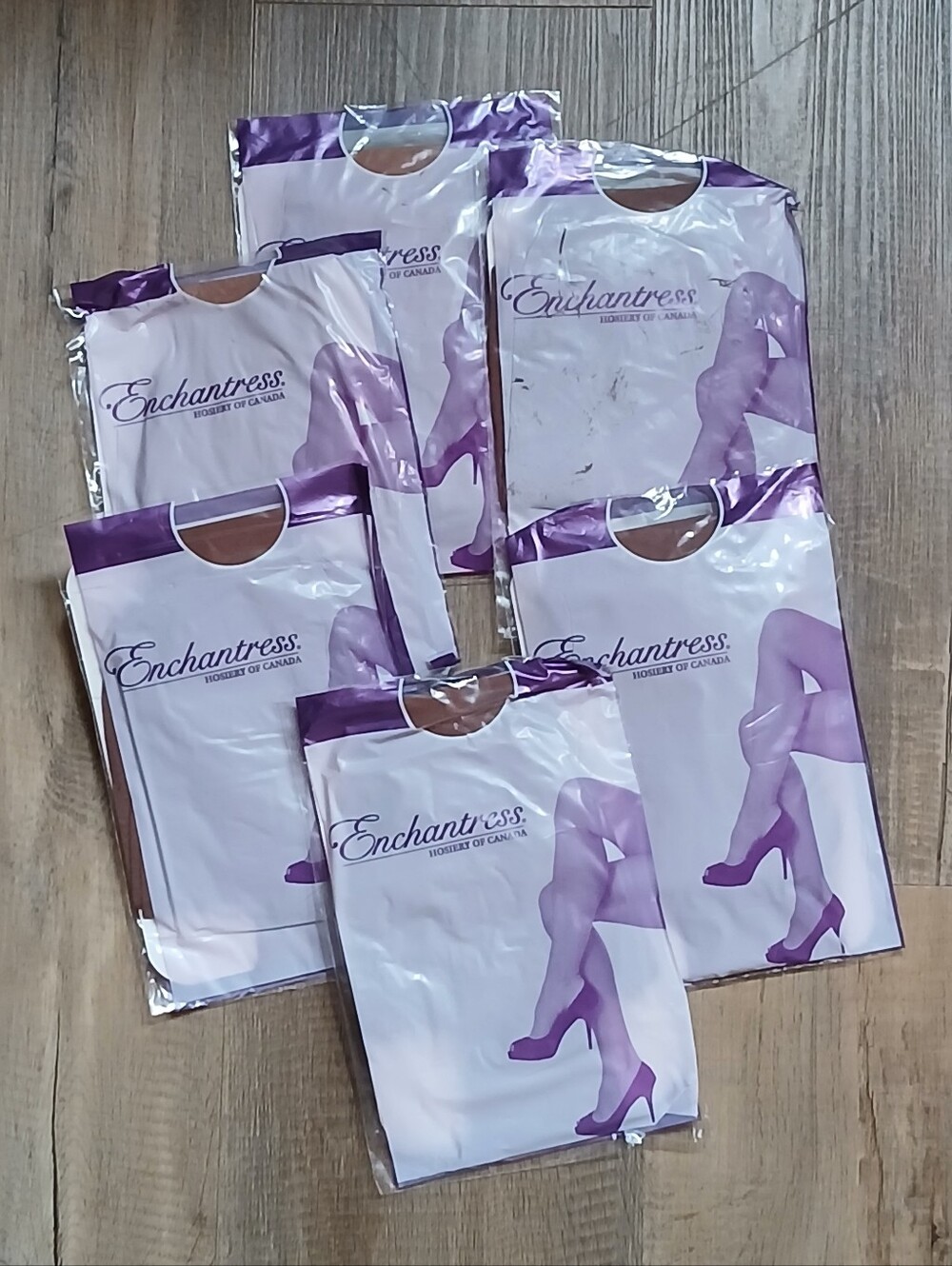 Enchantress Ultra Control Top Pantyhose Lot of 6 Large Bronze Beige Barely Beige